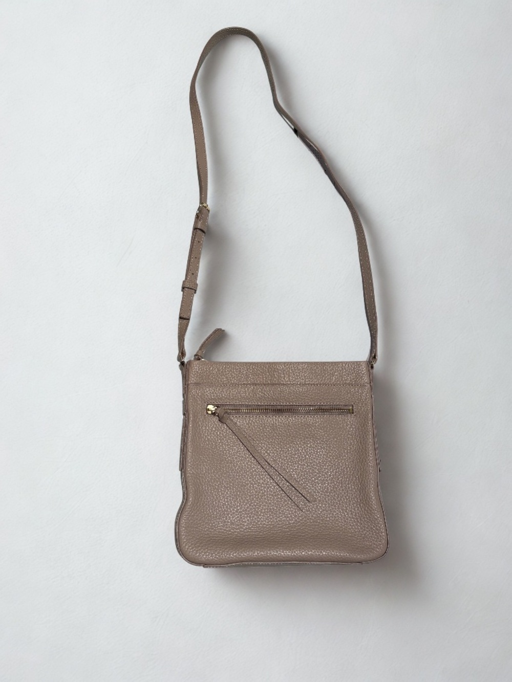 14th & Union Pebbled Leather Crossbody Bag, Gray